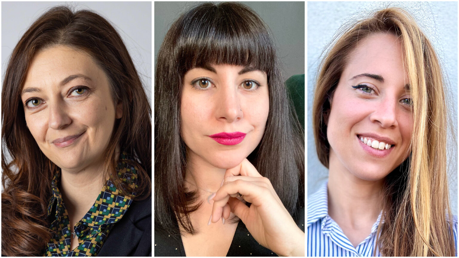 Mautino, Munter e Chiara De Marchi, divulgatrici social ospiti all'evento For Women in Science