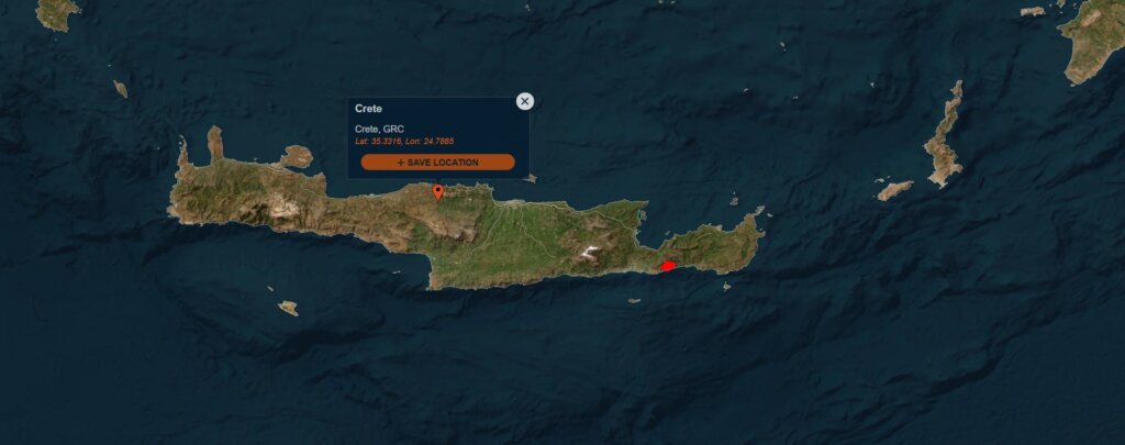 mappa incendi creta