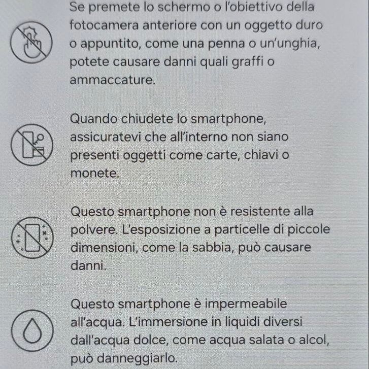 Gli avvisi del Samsung Galaxy Z Fold7