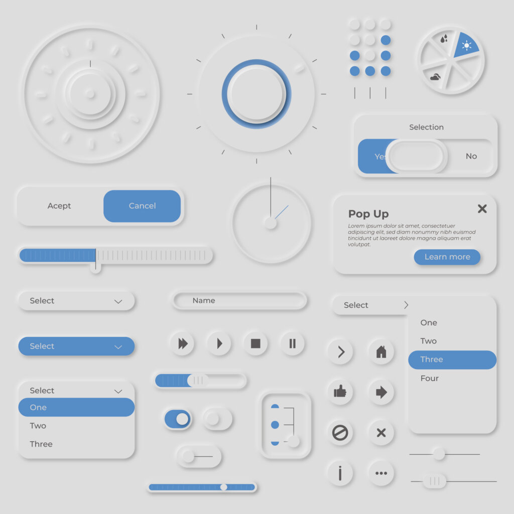Non sei tu, è il design. Perché è importante rendere accessibili a tutti programmi e dispositivi Esempio di interfaccia basata sul concetto di neumorfismo.