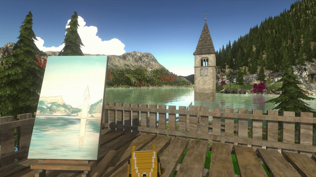 A Painter’s Tale: Curon, 1950: una software house italiana ci racconta la storia del campanile nel lago