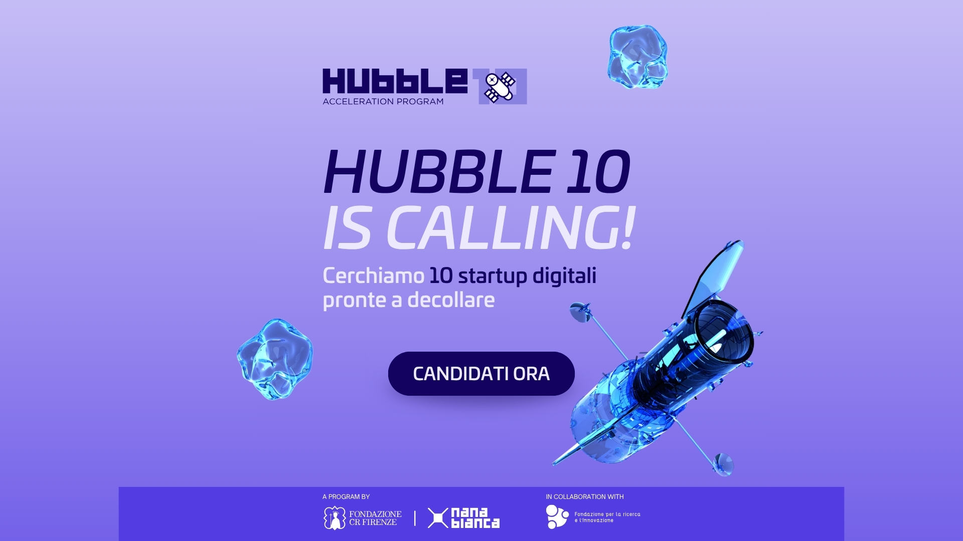 HUBBLE10 Call CANDIDATI ORA post 1920 x 1080 px 1