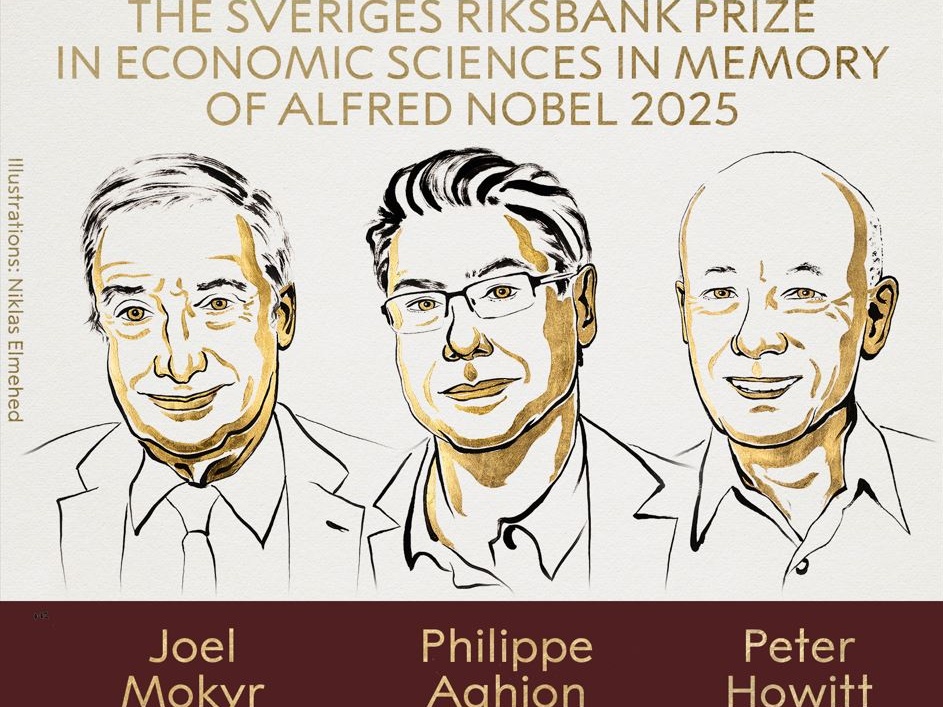 Chi sono i nuovi Premi Nobel per l’Economia Joel Mokyr, Philippe Aghion e Peter Howitt? Nobel Economia 2025 Cropped 1